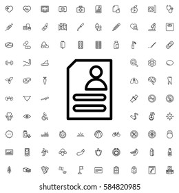 resume icon illustration isolated vector sign symbol. Health icons set.