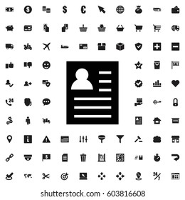 Resume icon illustration isolated vector sign symbol. e-commerce icons vector set.