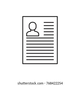 resume icon illustration isolated vector sign symbol