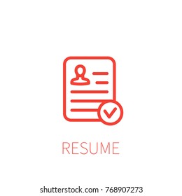 resume icon, linear