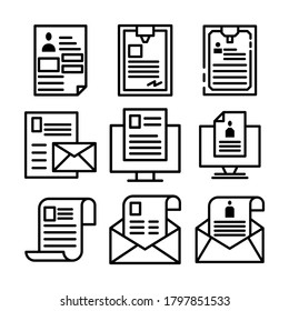 resume icon or logo isolated sign symbol vector illustration - Collection of high quality black style vector icons
