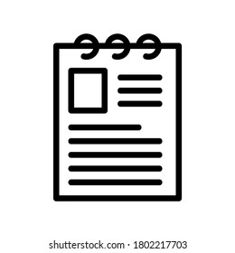 resume icon or logo isolated sign symbol vector illustration - high quality black style vector icons
