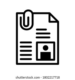 resume icon or logo isolated sign symbol vector illustration - high quality black style vector icons
