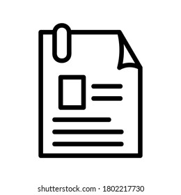 resume icon or logo isolated sign symbol vector illustration - high quality black style vector icons

