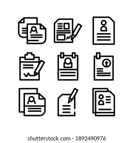 Resume icon or logo isolated sign symbol vector illustration - Collection of high quality black style vector icons
