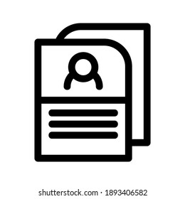 Resume icon or logo isolated sign symbol vector illustration - high quality black style vector icons
