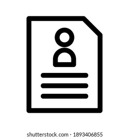 Resume icon or logo isolated sign symbol vector illustration - high quality black style vector icons

