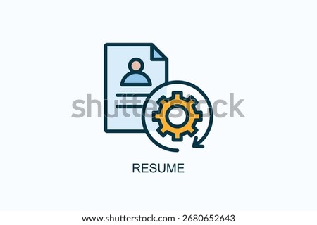 Resume Icon Or Logo Isolated Vector Illustration