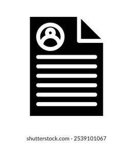 Resume icon logo sign set vector outline