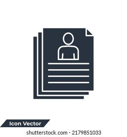 Wiederaufnahme Symbol Logo, Vektorgrafik. Vorlage für Portfoliosymbole für Grafik- und Webdesign-Kollektion