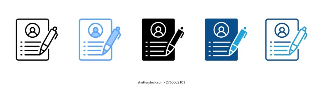 Resume icon multiple style and collection
