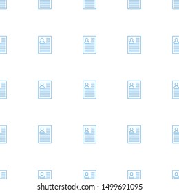 resume icon pattern seamless white background. Editable line resume icon. resume icon pattern for web and mobile.