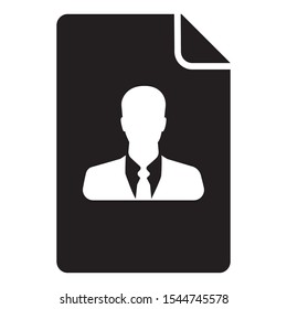 resume icon, personal data icon