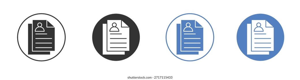 Ícone retomar conjunto de pictogramas. Designs de ícone de vetor