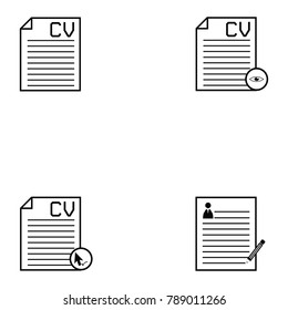 resume icon set
