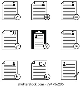 resume icon set