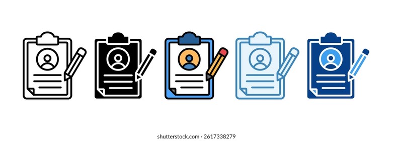 Resume Icon Set Multiple Style Collection