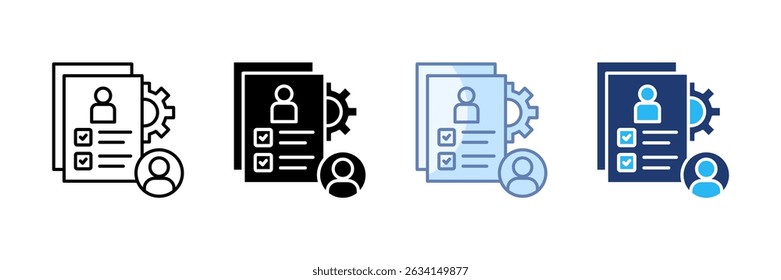 Resume Icon Set Multiple Style Collection