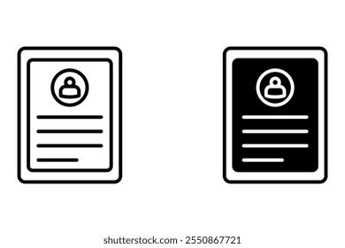 Resume icon set. Vector illustration. For mobile concept and web design. vector illustration