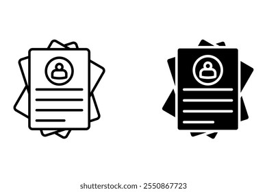 Resume icon set. Vector illustration. For mobile concept and web design. vector illustration