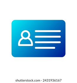 Resume icon solid gradient blue business illustration vector element and symbol perfect.
