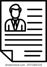 Resume Icon Symbol Art Sign