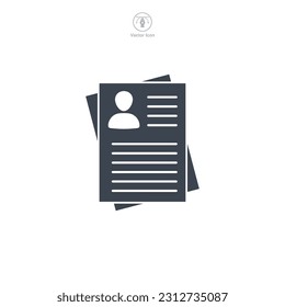 Resume icon symbol template for graphic and web design collection logo vector illustration