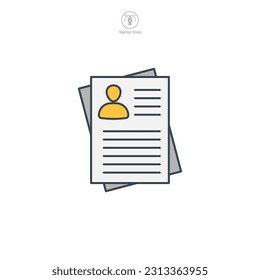 Resume icon symbol template for graphic and web design collection logo vector illustration