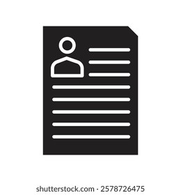 Resume icon Thin line art collection