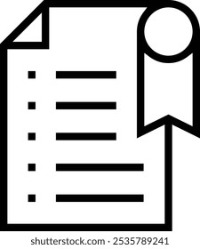 resume icon. Thin linear style design isolated on white background
