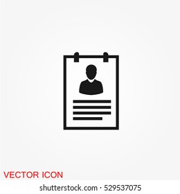 Resume icon vector