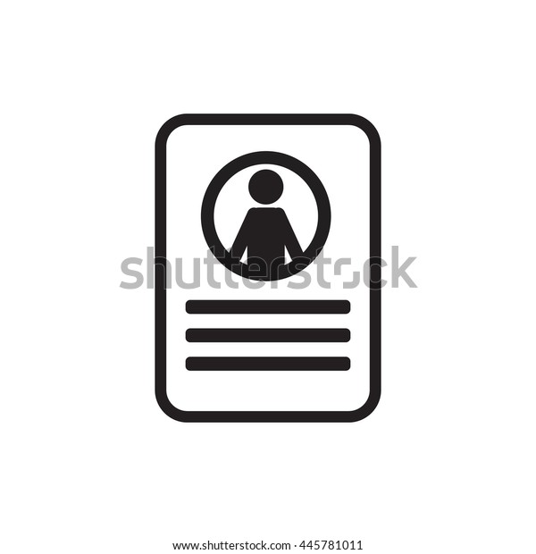 Resume Icon Vector Stock Image Download Now
