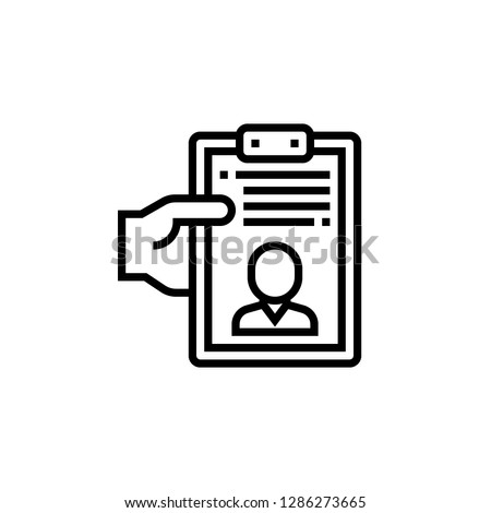 Resume Icon Vector. CV symbol. Document icon. Trendy Flat style for graphic design, Web site, UI. EPS10. - Vector illustration