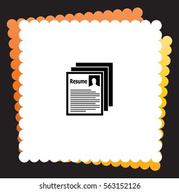 Resume  icon. Vector design. 
