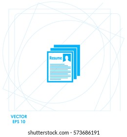 Resume  icon. Vector design.