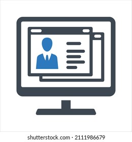 Resume icon. Vector and glyph