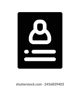icono de reanudación. icono de glifo de Vector para el Sitio web, el móvil, la presentación y el diseño del logotipo.