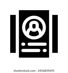 resume icon. vector glyph icon for your website, mobile, presentation, and logo design.