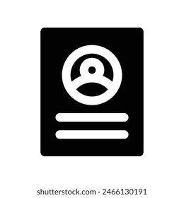 resume icon. vector glyph icon for your website, mobile, presentation, and logo design.