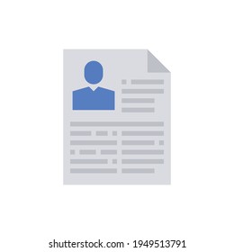 Resume Icon Vector Illustration .