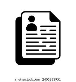 Resume icon  in vector. Illustration
