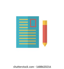 resume icon vector illustration. resume icon flat style design