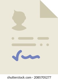 resume icon vector illustration logo style