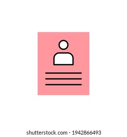 resume icon vector illustration. modern icon design. isolated on white background