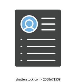 Reanudar imagen vectorial de icono. También se puede usar para HR. Adecuado para aplicaciones móviles, aplicaciones web y medios impresos.
