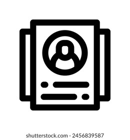 resume icon. vector line icon for your website, mobile, presentation, and logo design.