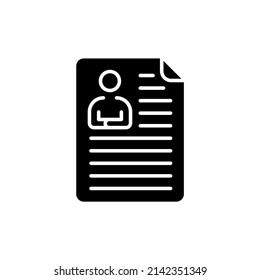 resume icon in vector. logotype