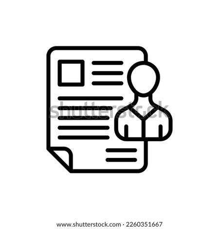 Resume icon in vector. Logotype