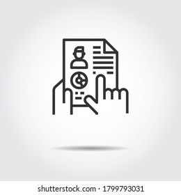 Resume  Icon  vector , people 