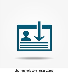 Resume icon, vector sign.